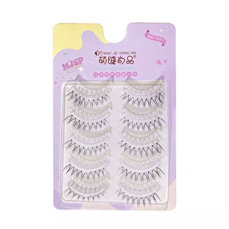 F177 - Air False Eyelashes Comic Eye Japanese Fake Eye Lashes Extension Clear Band Natural Nude Makeup Little Devil