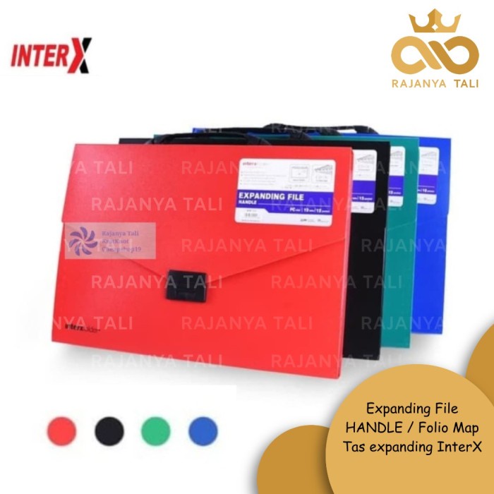 

✨NEW✨ - Expanding File HANDLE / Folio Map Tas expanding InterX - Hitam