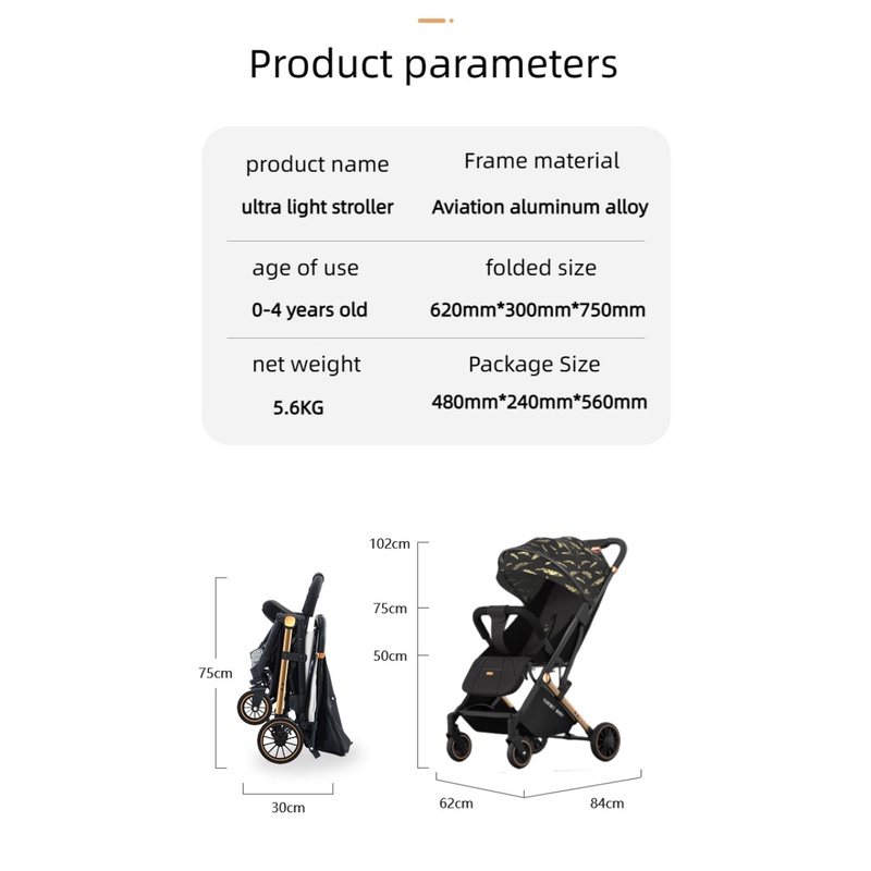 Stroller YUANBOBABAY 310 Bayi Autofold Cabin Size sangat ringan Stroller