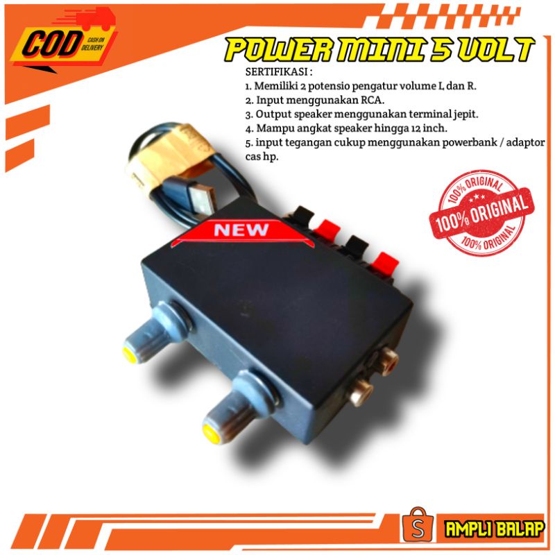 Power Mini Audio Miniatur Sound Sistem Rakitan Stereo class d