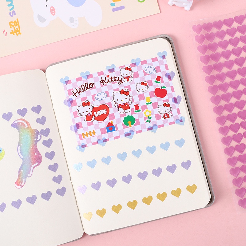 [kstuffind] Sticker Love Dekorasi Photocard Lucu Warna Warni Scrapbook Hati DIY Aesthetic Toplader Decoration Journal Jurnal Stiker PC Koleksi Murah Gemas Deco