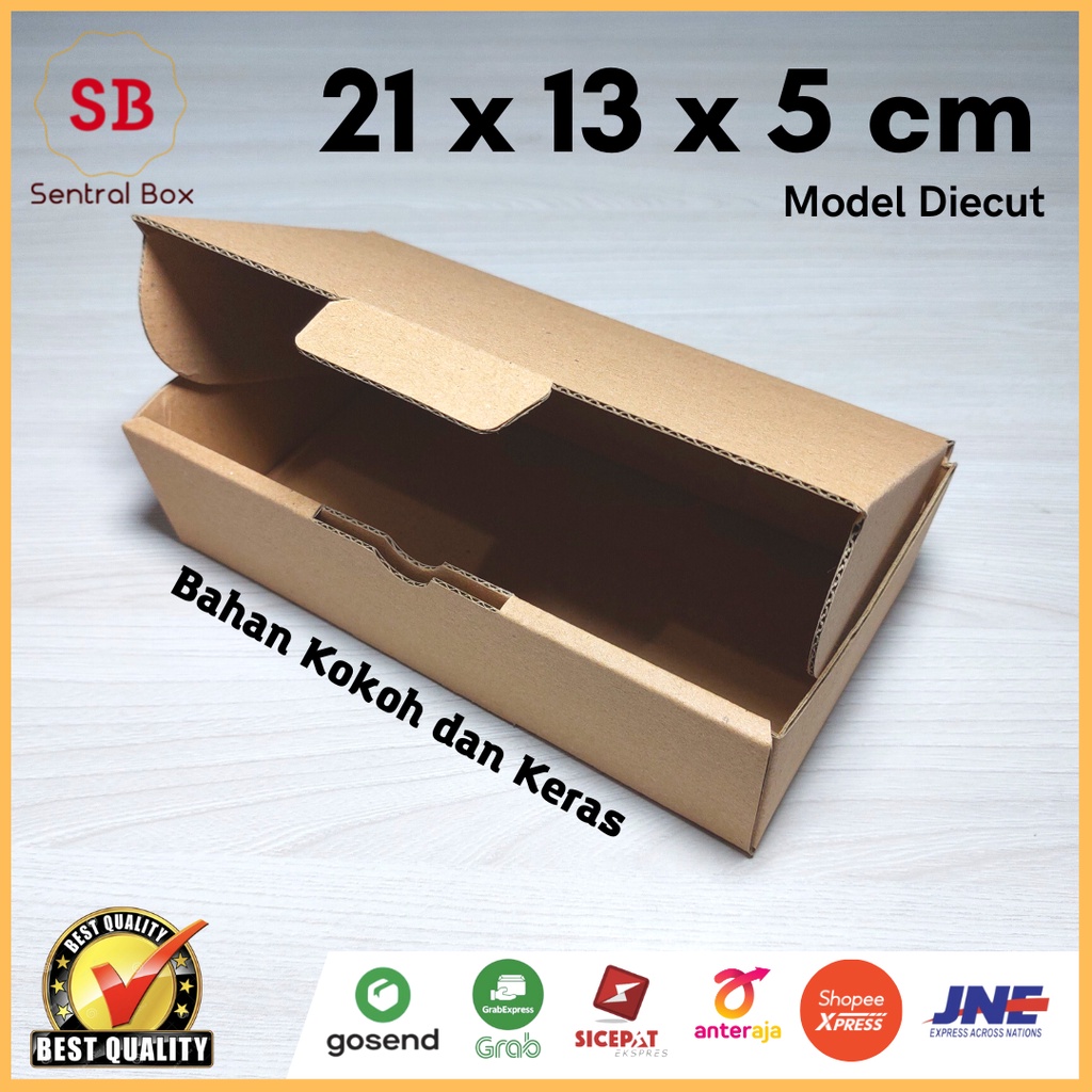 

( Min.order 5 pcs ) Kardus 21 x13 x 5 cm...... Die Cut ( pembelian di atas 10 pcs harganya lebih murah )