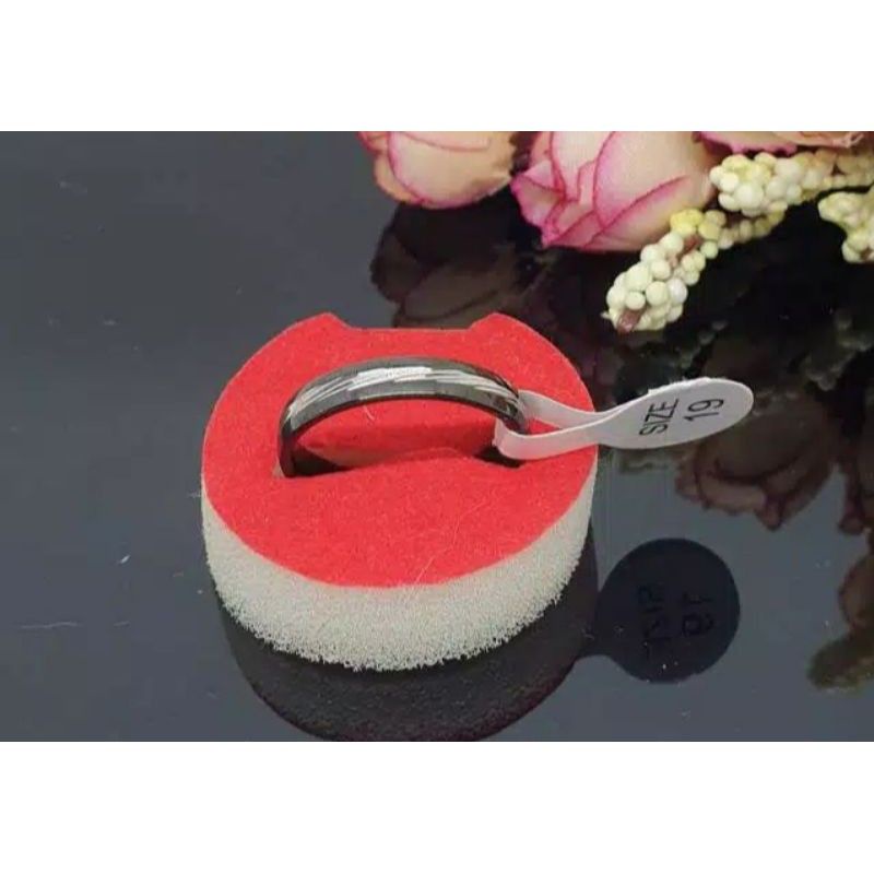 Cincin Titanium/Couple Ukir Selir HITAM