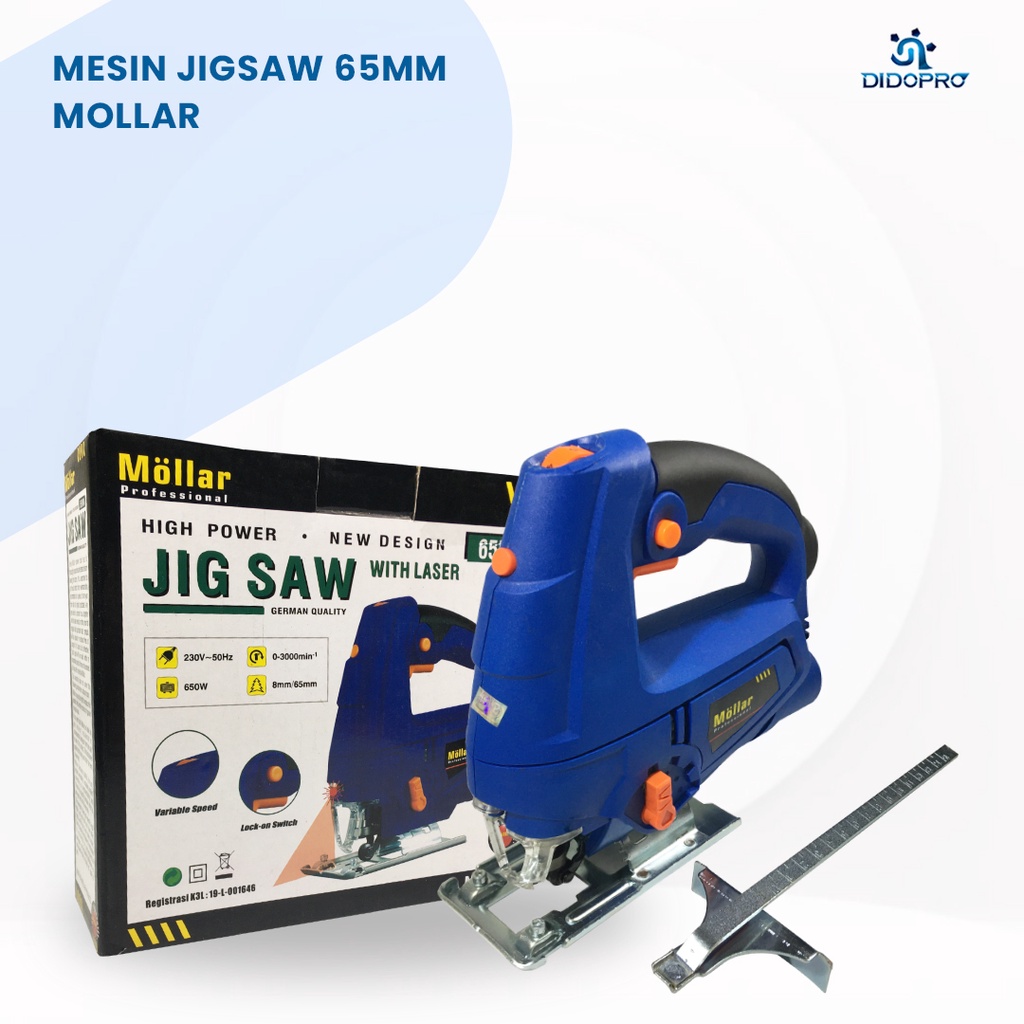 Gergaji Jigsaw MOLLAR JS650 Jig Saw With LASER Variable SPEED