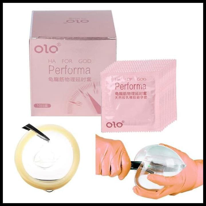 (NCS) Condom OLO HA FOR GOD MAN WOMAN PERFORMA ZERO CLIMAX Super Smooth Tahan Lama dotted Bagus