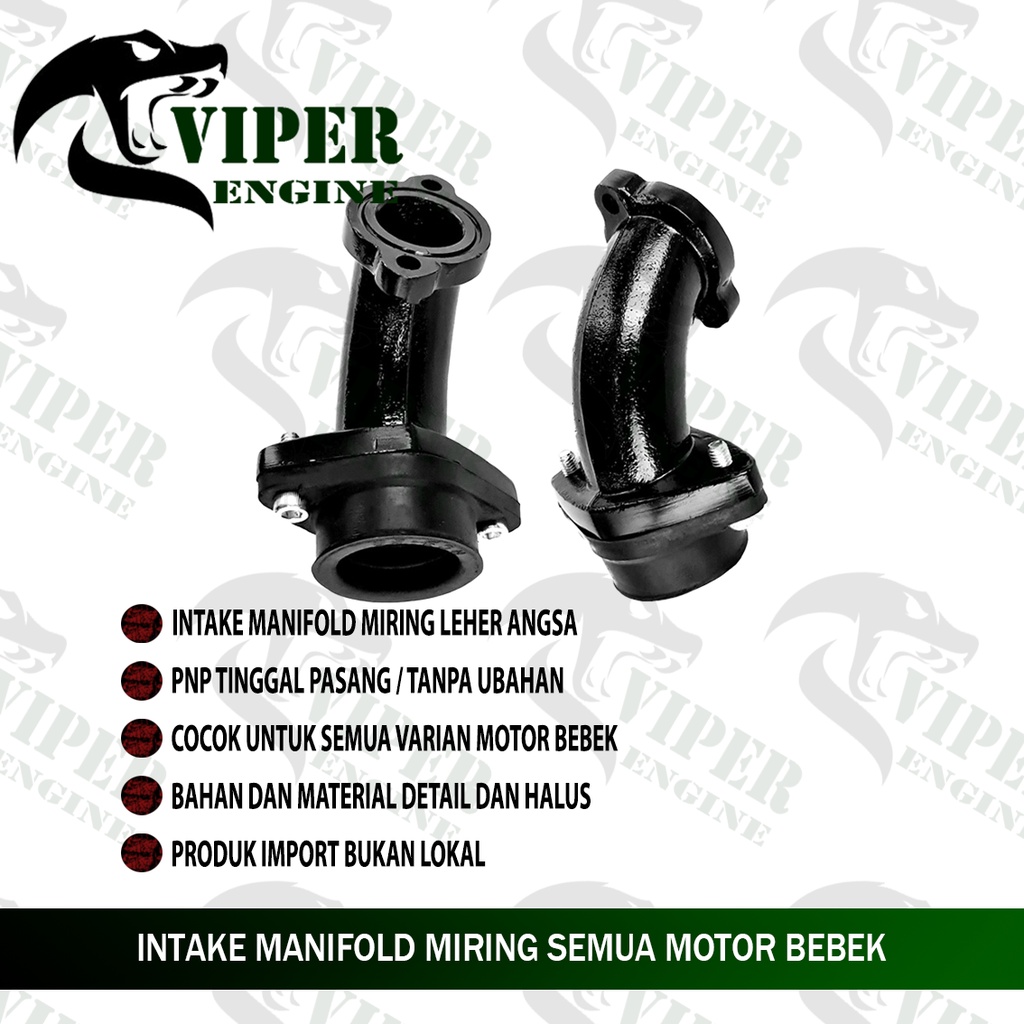[ BISA COD ] INTAKE MANIFOLD INTEK UNTUK SEMUA MOTOR BEBEK SUPRA GRAND REVO SUPRA X 125 VEGA KHARISM