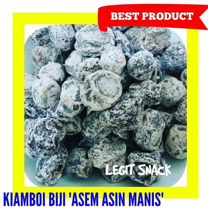 

Kiamboi Biji Asem Asin Manis / White Prune / Asinan Kiamboi Putih Plum Best Seller