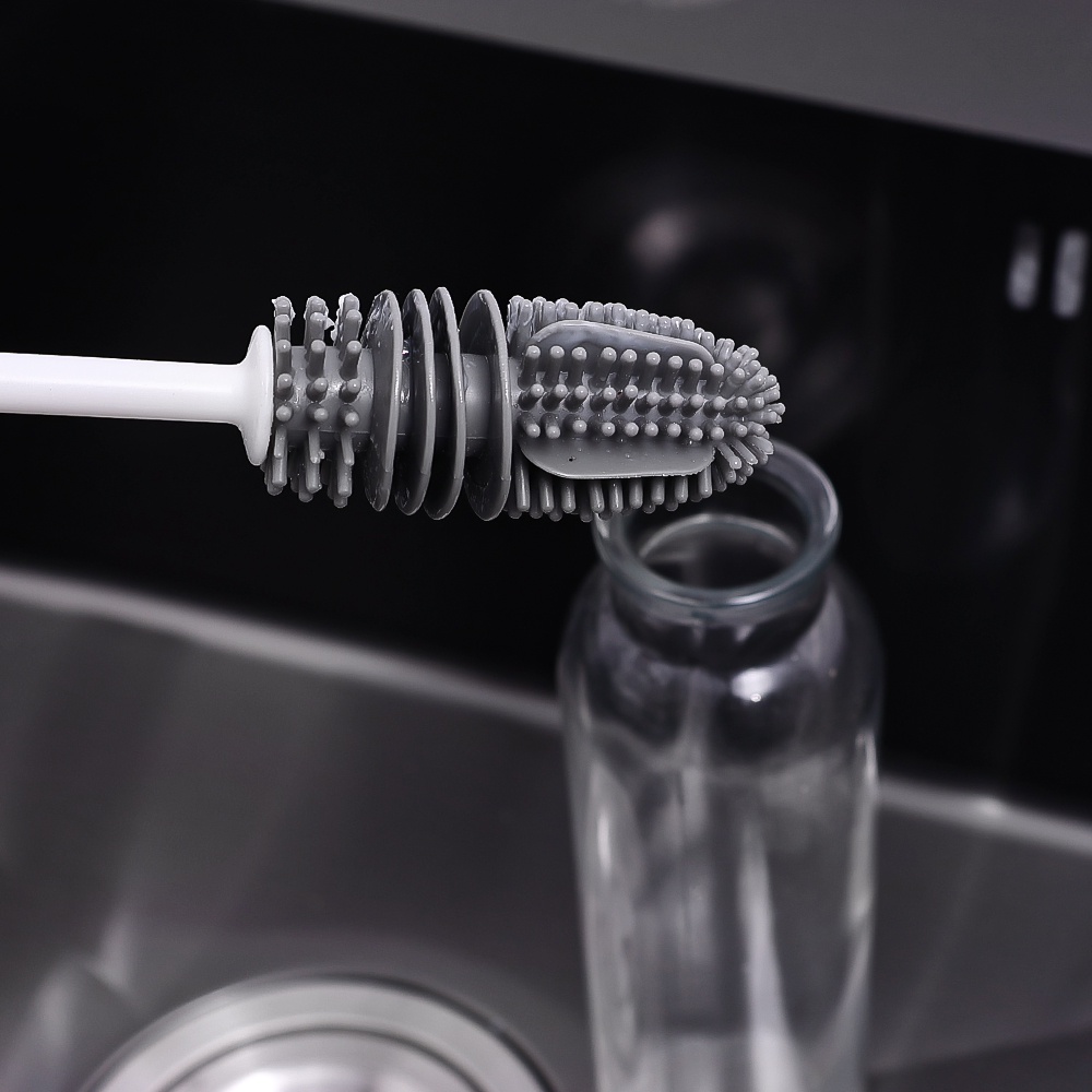 Reusable Silicone Cup Brush Alat Pembersih Dapur/Gagang Panjang Minuman Wineglass Bottle Glass Cup Washing Cleaning Sponge Brushes