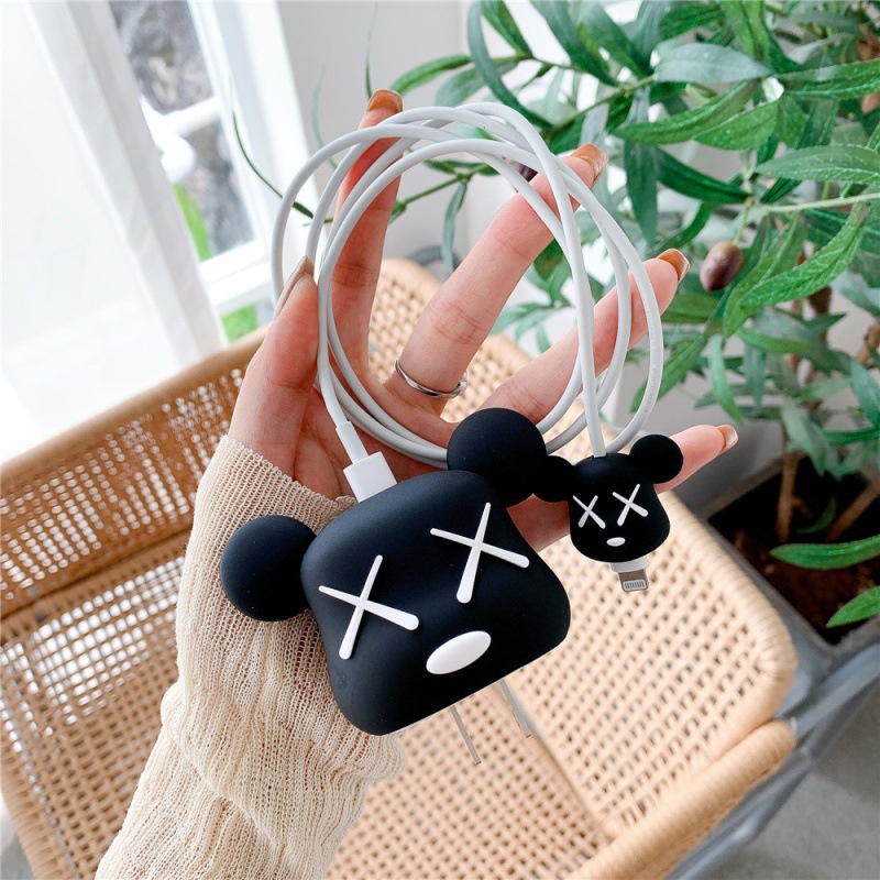 3d Kartun 18W 20W PD Speed Charger Silikon Pelindung Case Kabel USB Pelindung Lembut Adapater Winders Dapat Dipilih Untuk Iphone