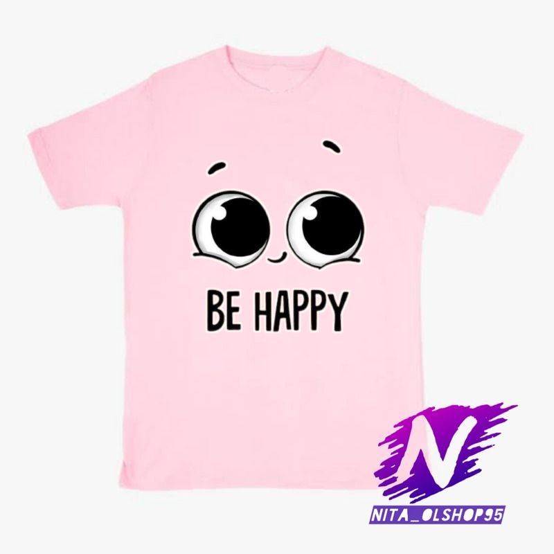 be happy kaos anak emoji lucu be happy