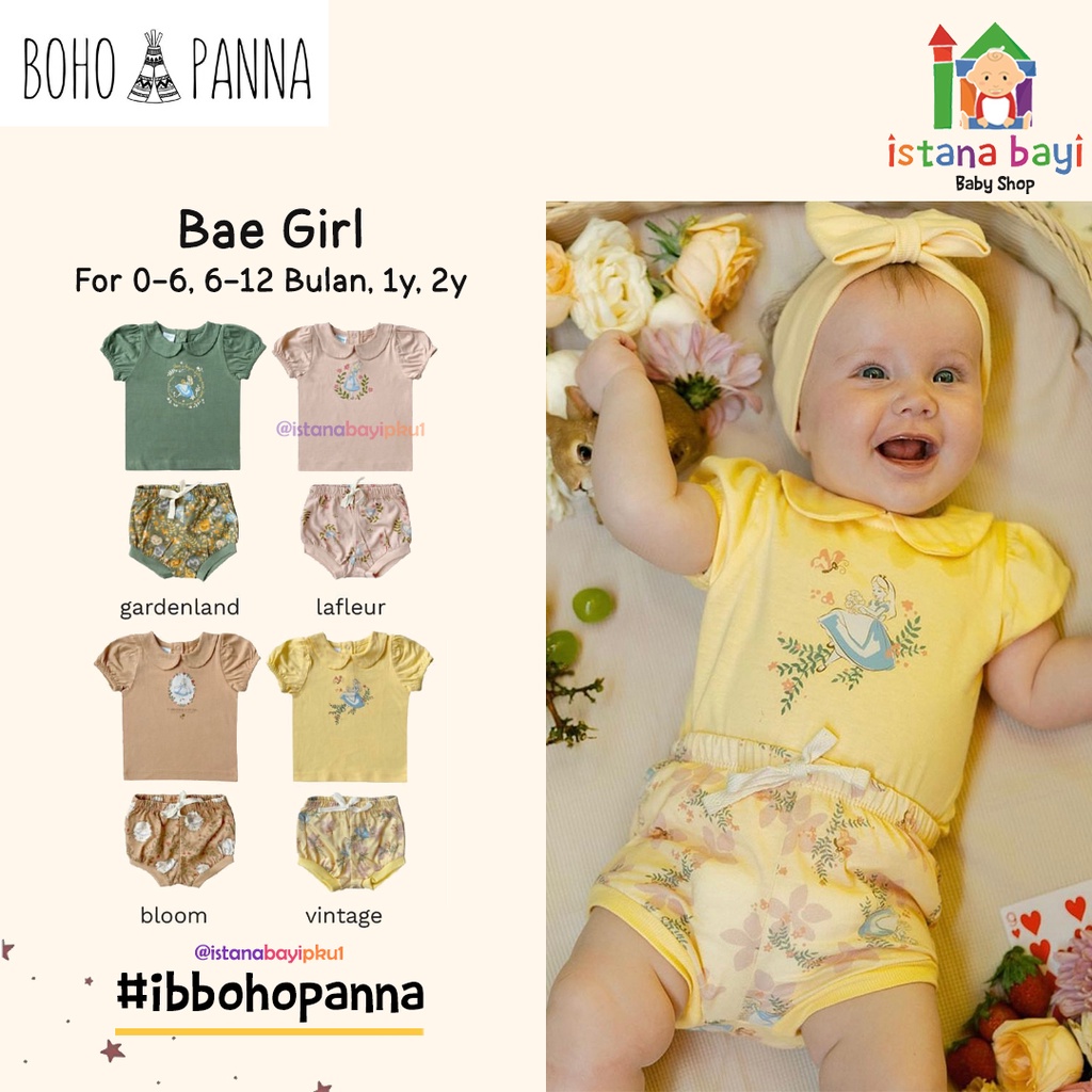 BOHOPANNA BAE GIRL SET - SETELAN BABY 0-2 TAHUN