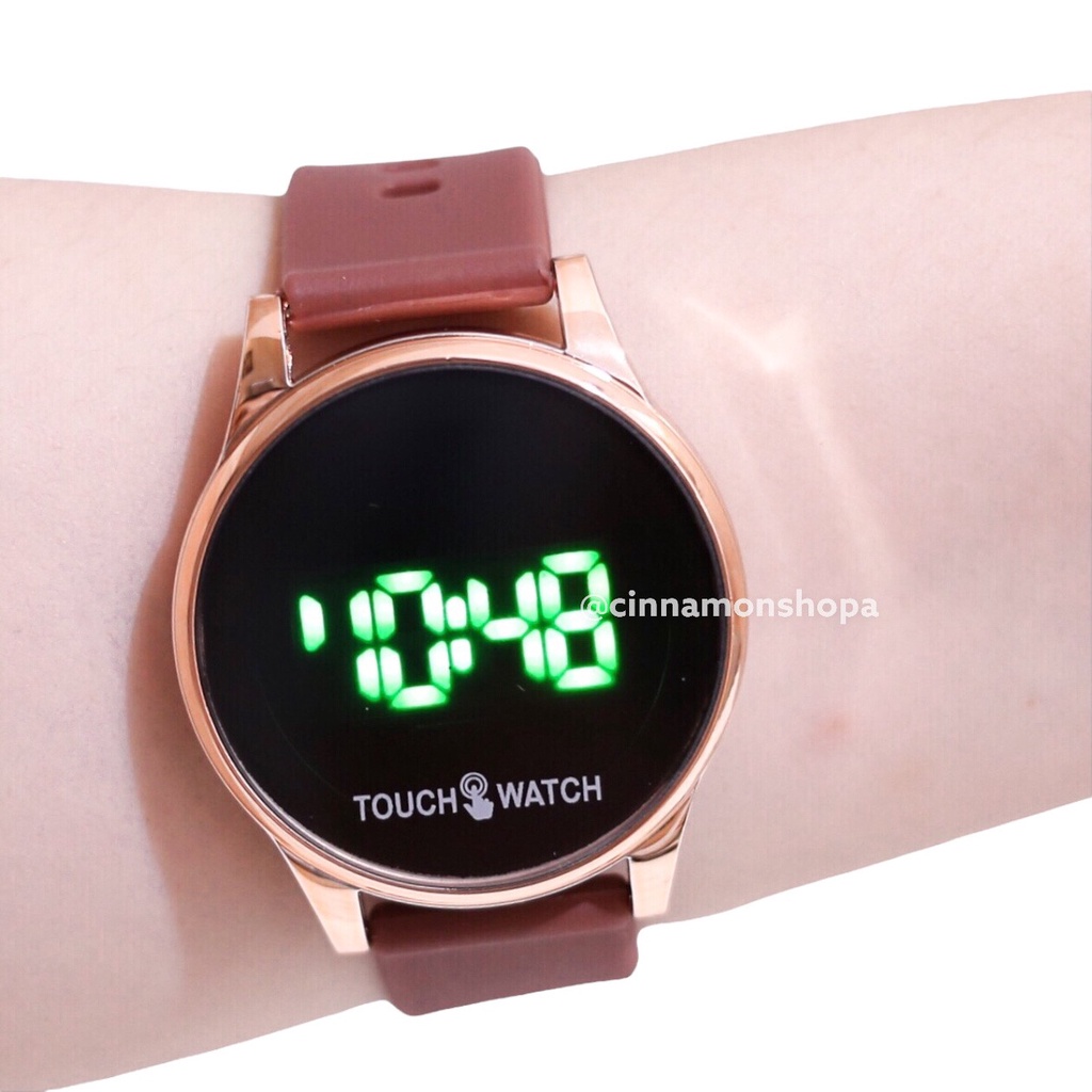 Jam tangan LED wanita pria touch screen layar sentuh smartwatch jam digital