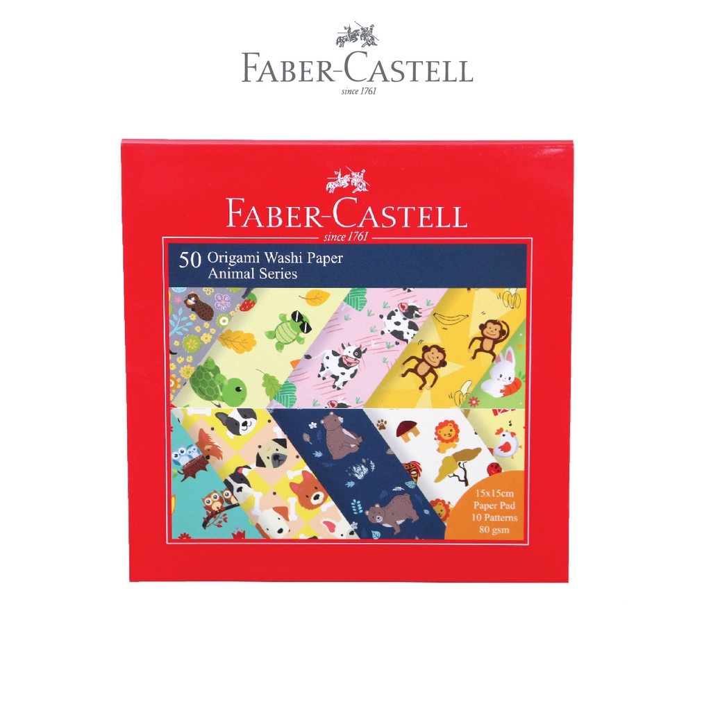 

Faber Origami Washi Paper 15 x 15 Animal Series/ Kertas Lipat Motif Hewan FABER CASTELL