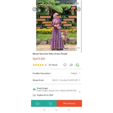 monel summer retro dress purple(preloved)