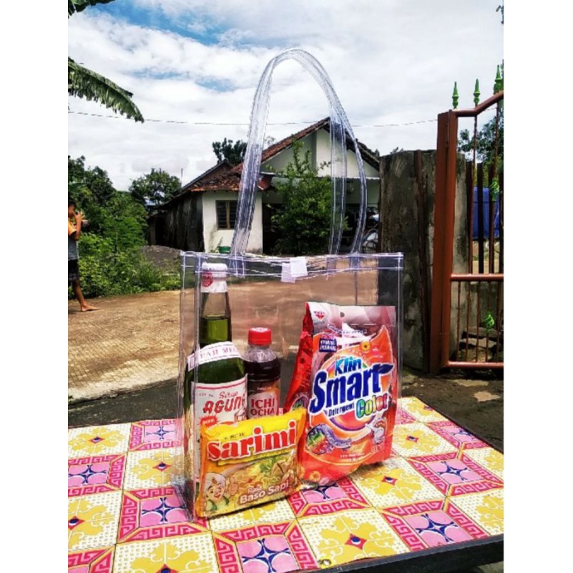 

P30xL10xT30 Goodie Bag Tas mika Hampers Transparan