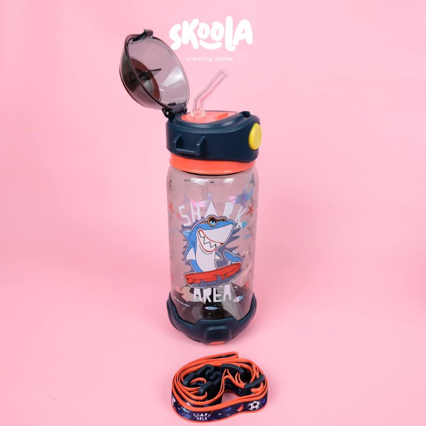 Skoola Botol Tempat Air Minum 500 ml dan Tas Anak Perempuan Laki - Laki Unicorn Cat Dino Bola - Wabo Spritz