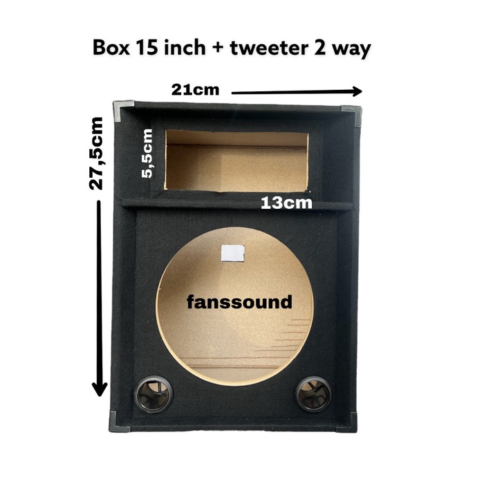 Kualitas terbaik] Box kotak speaker 15 inch + tweeter 2 way