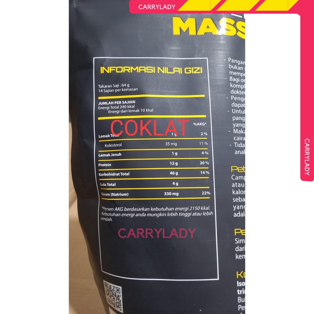 VECTORLABS GAINER VL MASTERMASS MASTER MASS 2LB 2 LB 2LBS 2 LBS 900 GRAM VECTOR LABS SUSU FITNESS WEIGHT GAINER MURAH BPOM HALAL GYM