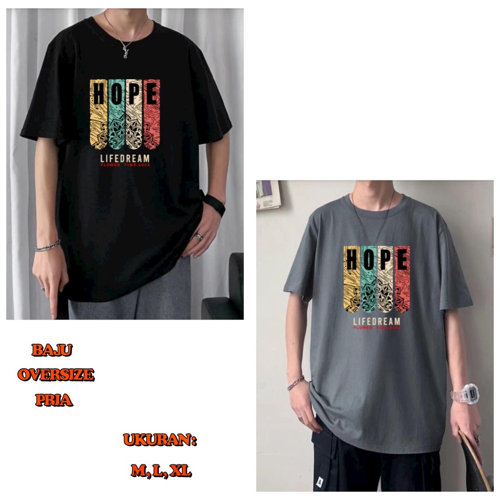 ALIPIO FASHION - BAJU OVERSIZE HOPE / fashion pria / baju pria / oversize / model terbaru / keren / murah