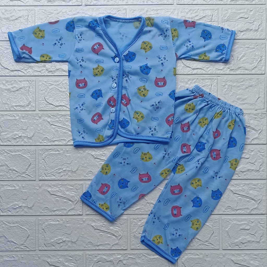 3 Setelan baju bayi lengan panjang promo piyama baju tidur bayi murah motif baju bayi baru lahir