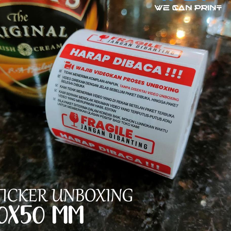 

LLA198 [ 500 PCS ] Label Sticker FRAGILE Wajib Video Unboxing Stiker Jangan Dibanting Online Shop |