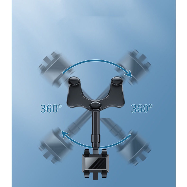 Holder Mobil Handphone Fleksible Jepit Kaca Spion 360 derajat Car Holder Multifungsi