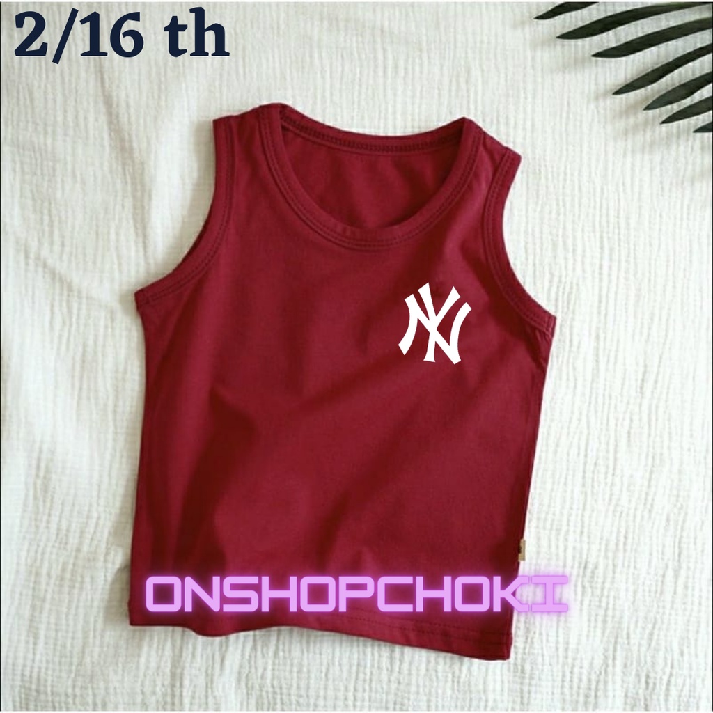 Singlet Anak Cowok Cewek Unisex LOGO NYY Usia 2 sampai 16 Tahun Tanktop Anak Anak Atasan Singlet Anak