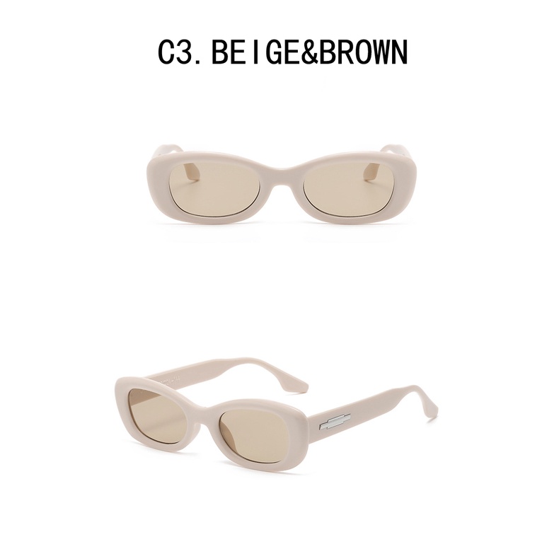 [COD] Korean Fashion Vintage Gadis Kacamata Hitam Retro Wanita Sunglasses Oval Bingkai Hitam Outdoor Sun Shade Trend Eye Glasses UV400