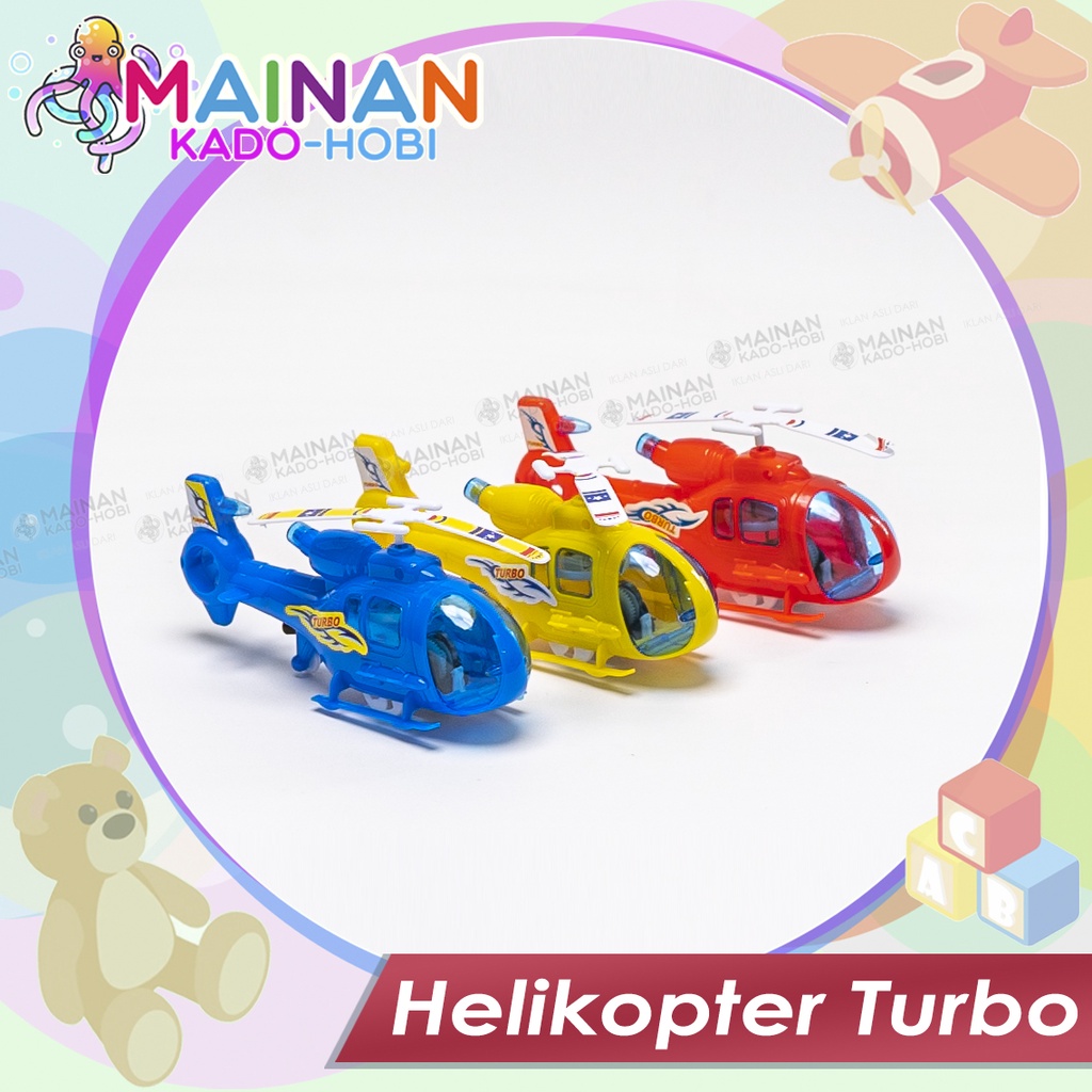 MAINAN ANAK MINIATUR DIECAST PESAWAT HELIKOPTER TURBO