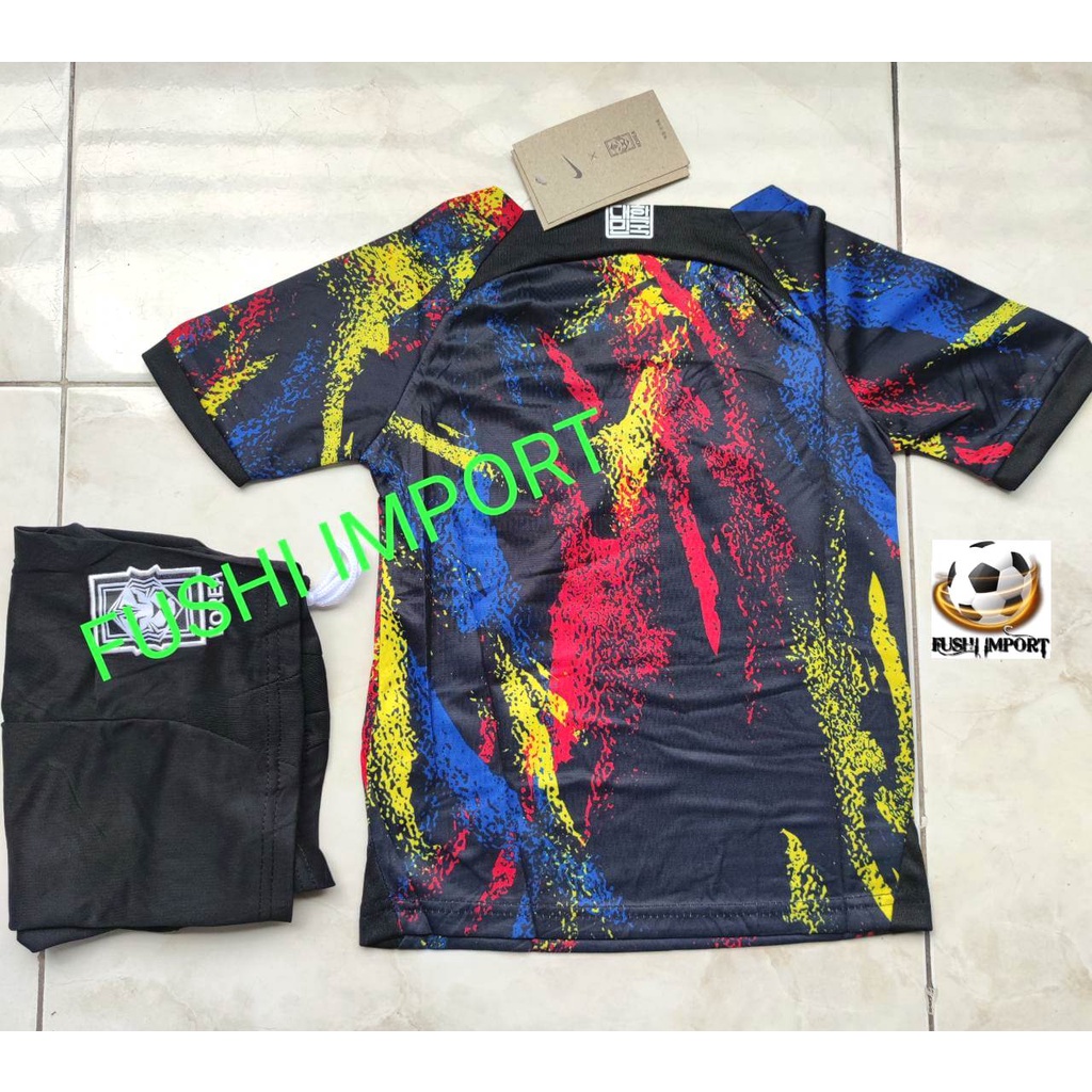 Jersey Baju Bola Anak Korea Away Kids World Cup Piala Dunia 2022 Fullset Satu Set Grade Ori