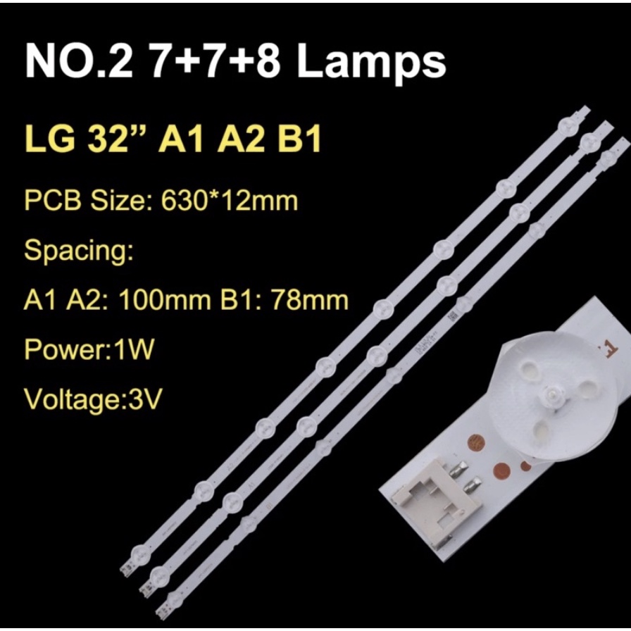 BACKLIGHT TV LED LG 32 INCH 32LN5100 32LN541 32LN541B 32LN LAMPU LED BACKLIGHT 32IN 7K 8K 7K LED 3V