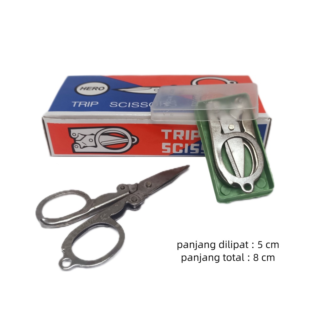 

[2 Pcs] gunting lipat stainless steel 8 cm | gunting portable