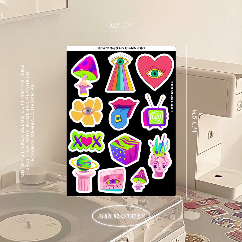 

Sticker aesthetic journal | stiker case hp | stiker tumbler | custom stiker