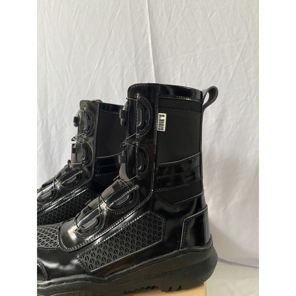 Sepatu pdl tali putar kulit mengkilap sepatu dines tni polri merk sidik's