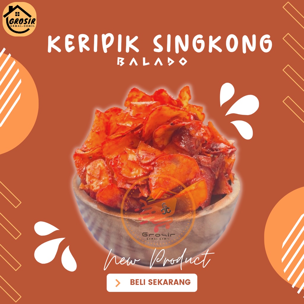 

KERIPIK SINGKONG PEDAS BALADO NIKMAT