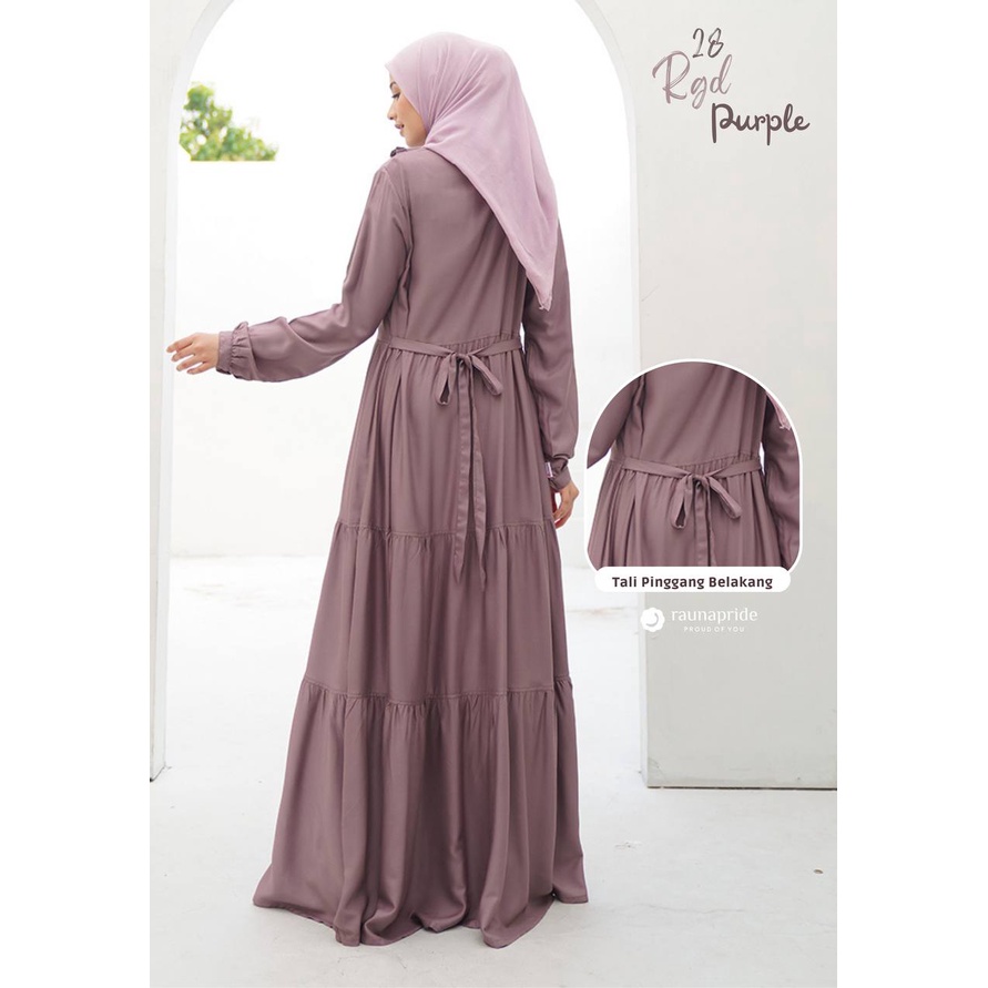 Baju  Gamis Wanita Rayon  / Rauna GD-28 Purple / Fashion Muslim