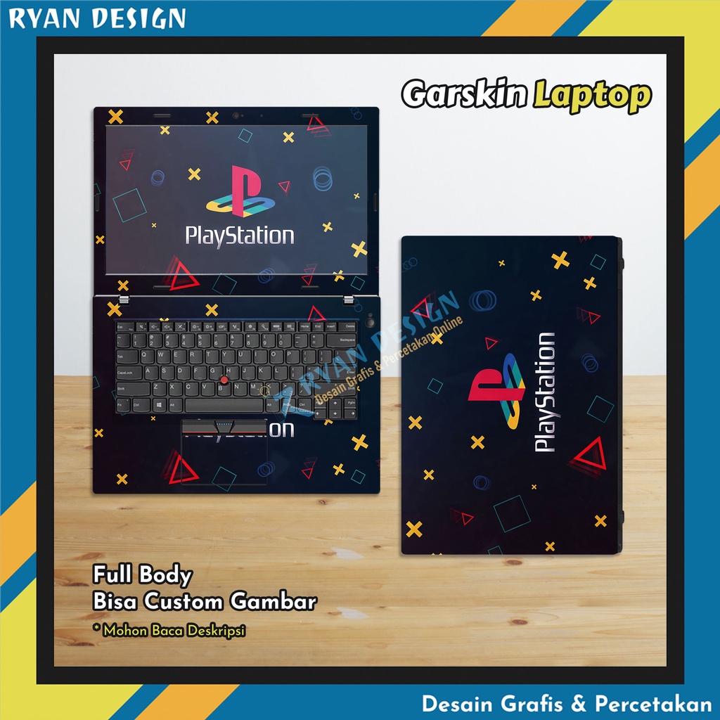 Jual Garskin Laptop Full Body Sony Playstation Stiker Laptop Cover