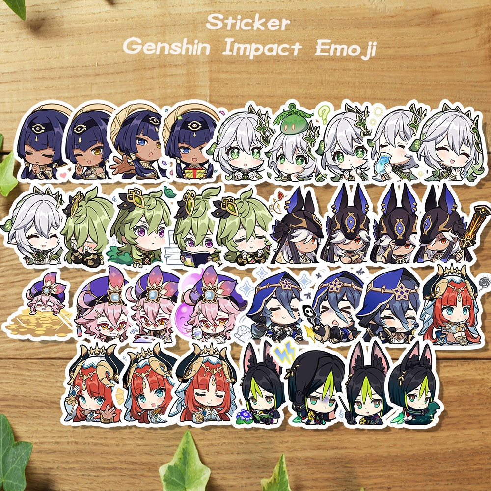 Stiker Genshin Impact Emoji Sticker Vinyl / Sticker Set Genshin Sumeru Character