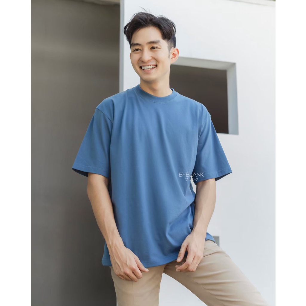 Osaka Oversized Tshirt In Steel Blue- Kaos Oversize Pria dan Wanita Steel Blue - Blank Apparel