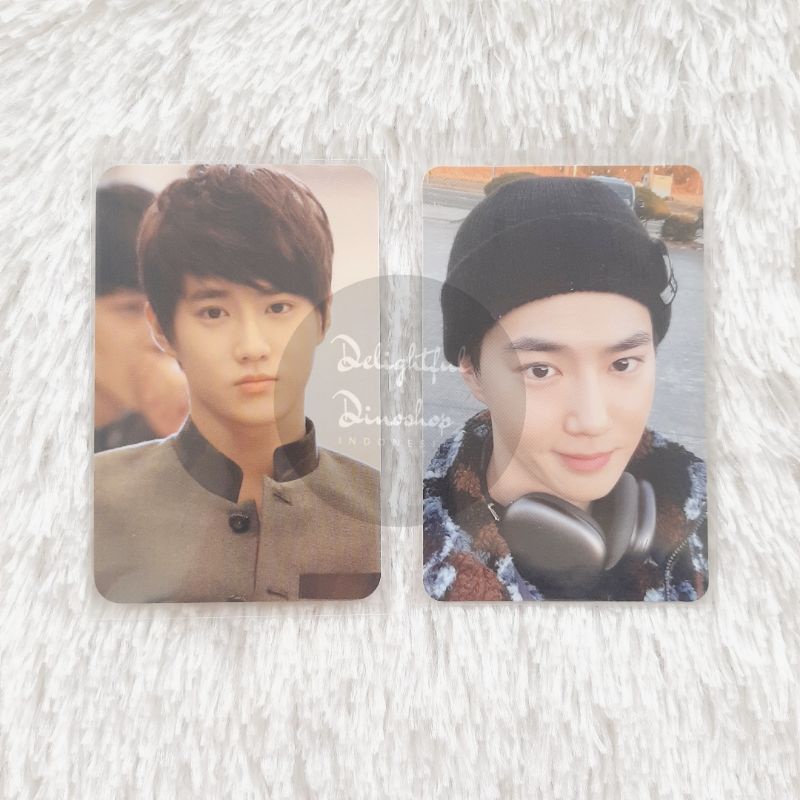 (READY STOCK) EXO ANNIVERSARY ORGEL MOODLAMP SUHO KIM JUNMYEON PHOTOCARD SET LUCKY CARD PC