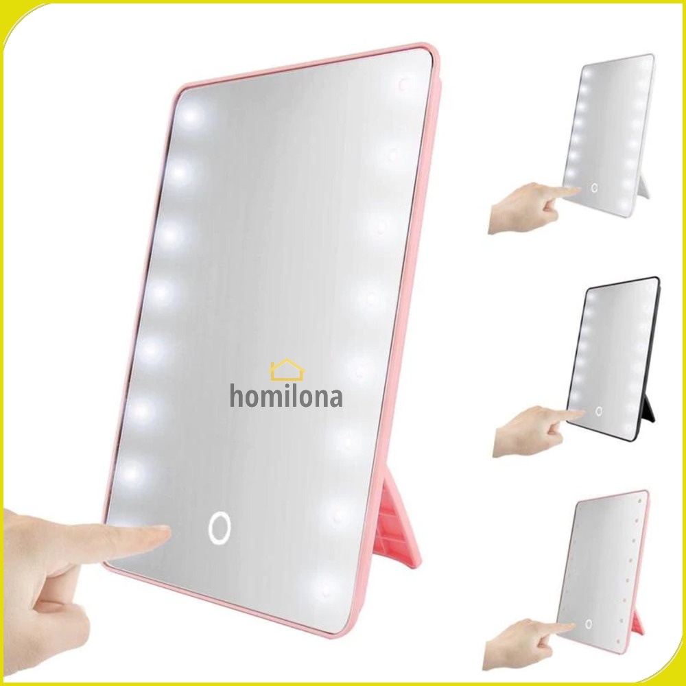 Home Solutions Cermin Make Up Mirror 16 LED Light A3107 Black