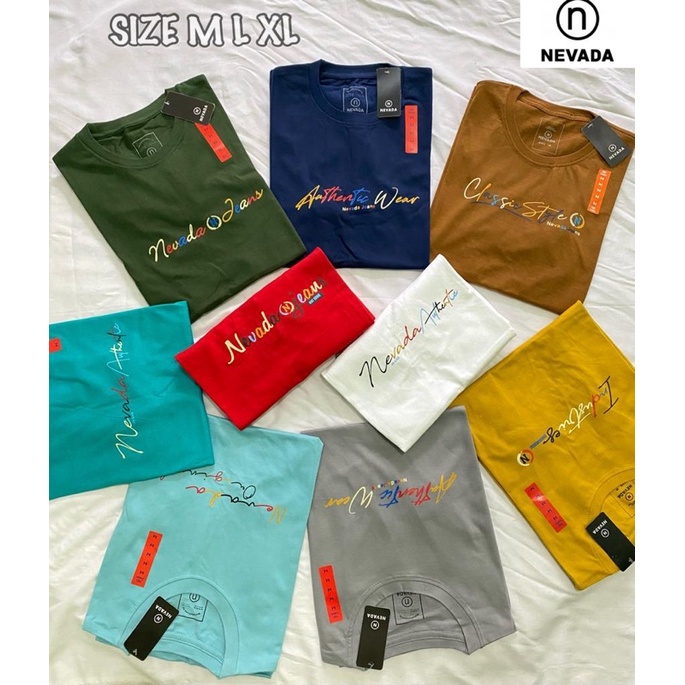 NEVADA KAOS NEVADA COWOK TSHIRT BRANDED PRIA MATAHARI