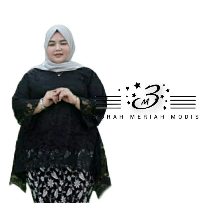 MMM - Atasan Kebaya Brukat Rinjani Jumbo XXL, XXXL, XXXXL, XXXXXL / Kebaya Big Size/ Brukat Jumbo / 