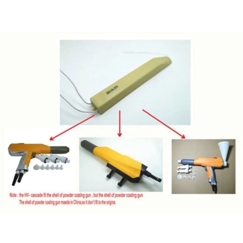 cascade powder coating portable spray gun HV high voltage