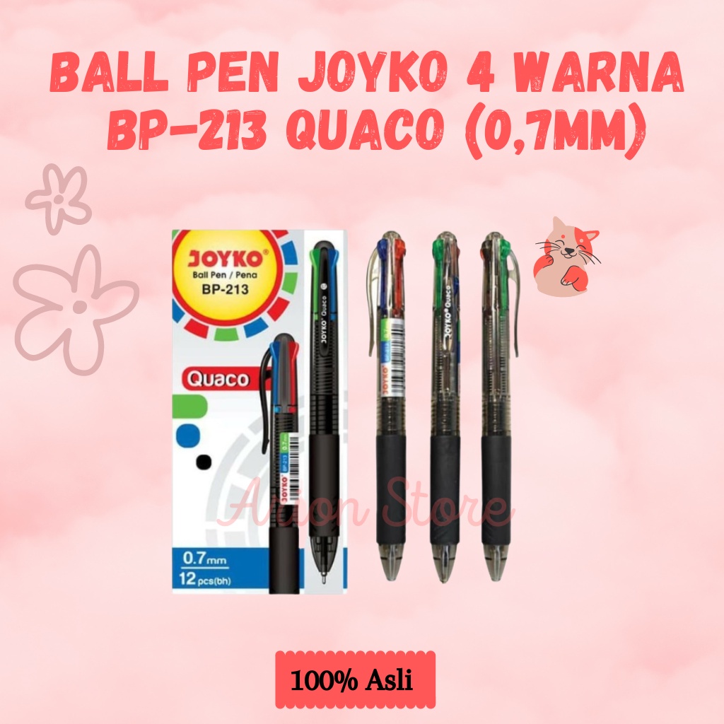 [ARION STORE] Ballpoint Cetekan 4 warna Joyko BP-213 / Ballpoint Cetekan / Ballpoint 4 warna [PCS]