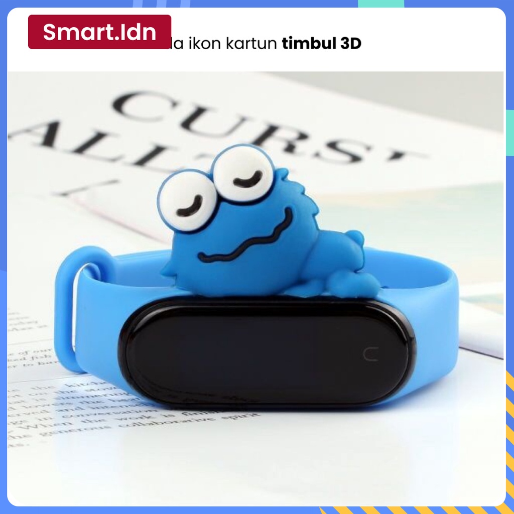 Tali Jam Tangan Pintar Seri Boneka Kartun Lucu 3D Smartwatch Strap Xiaomi Mi Band 6/5/4/3