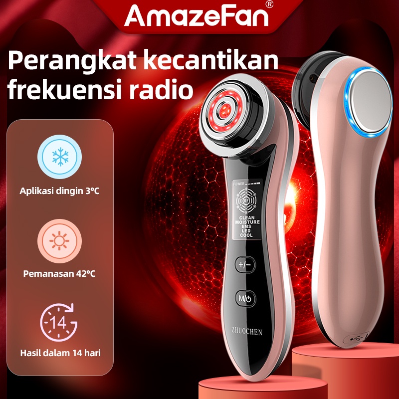 AmazeFan RF Frekuensi Radio Frekuensi Wajah Mengangkat elektrik anti aging Mesin Cryotherapy Perangkat alat pijat elektrik anti aging Mesin Cryotherapy Ultrasonik Mengencangkan Kecantikan Massager Led Terapi Cahaya Wajah Perangkat Pengangkat Keriput Pengh