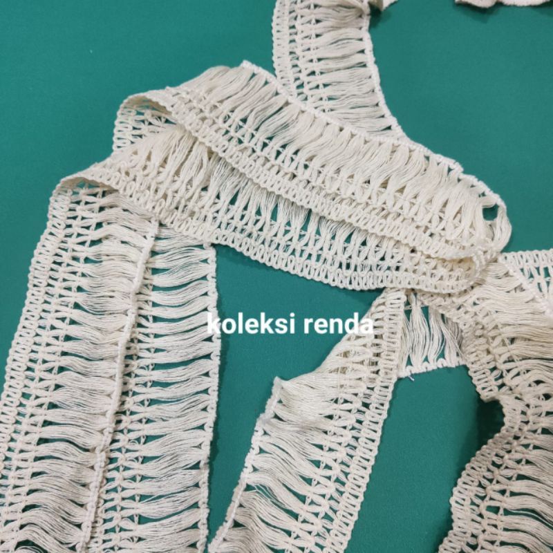 RENDA RUMBAI KATUN, RENDA DAYAK PER ROLL ISI 25YARD