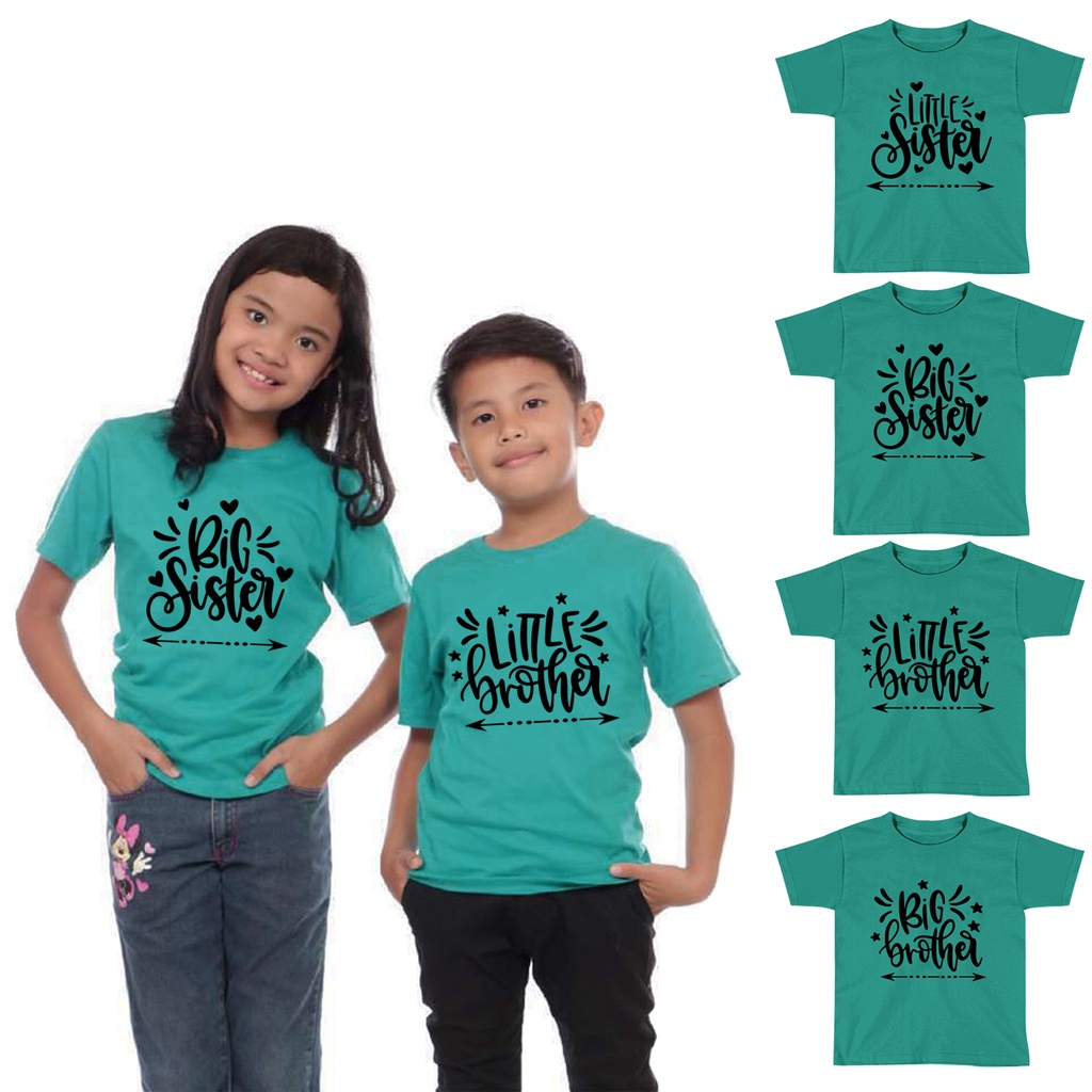 Kaos Couple Distro 1-10 Tahun Laki Laki Perempuan Unisex Sibling Tee Series Star Motif Bintang Kaos Sister Brother Kaos Kembar Kaos Seragam KAOS POLOS SENJA