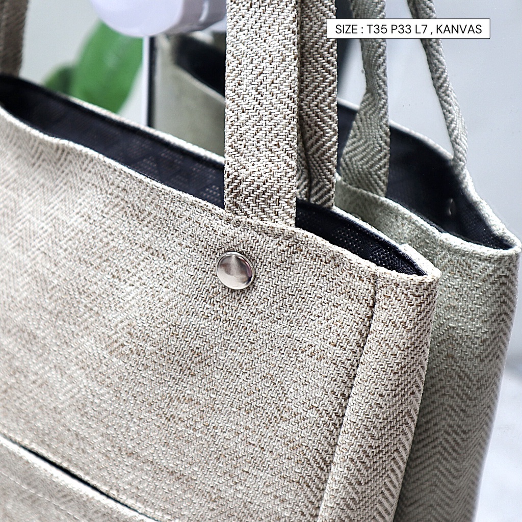READY TAS TOTE BAG KANVAS GONI TERLENGKAP TAS WANITA NEVSET SEMARANG RAGAM DESIGN MOTIF TERLARIS